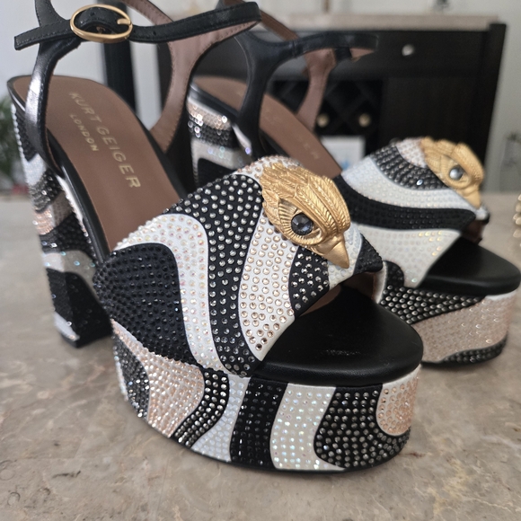 Kensington Platform Sandals by Kurt Geiger London.  Size 36 - US 6 - Picture 2 of 13